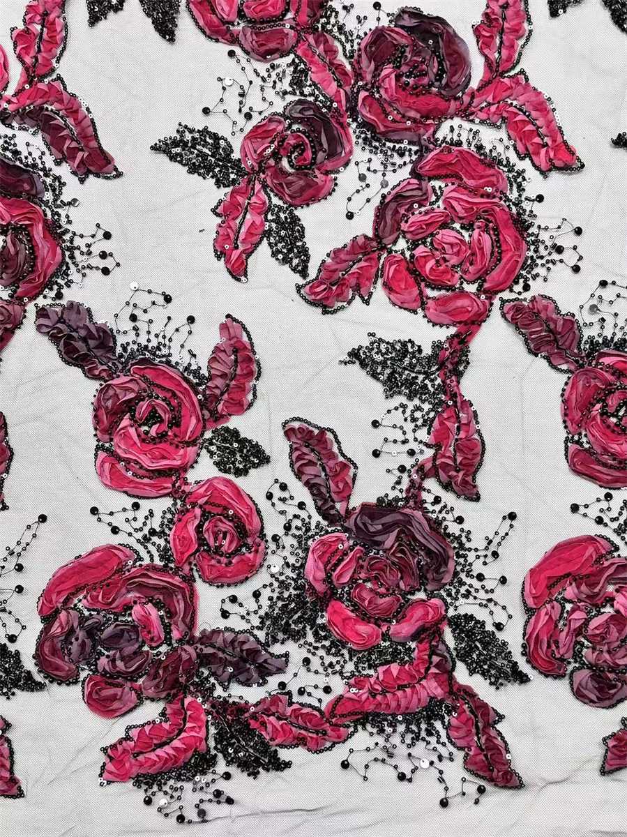 Beaded Tulle Fabric - 5 Yards | COD HN676