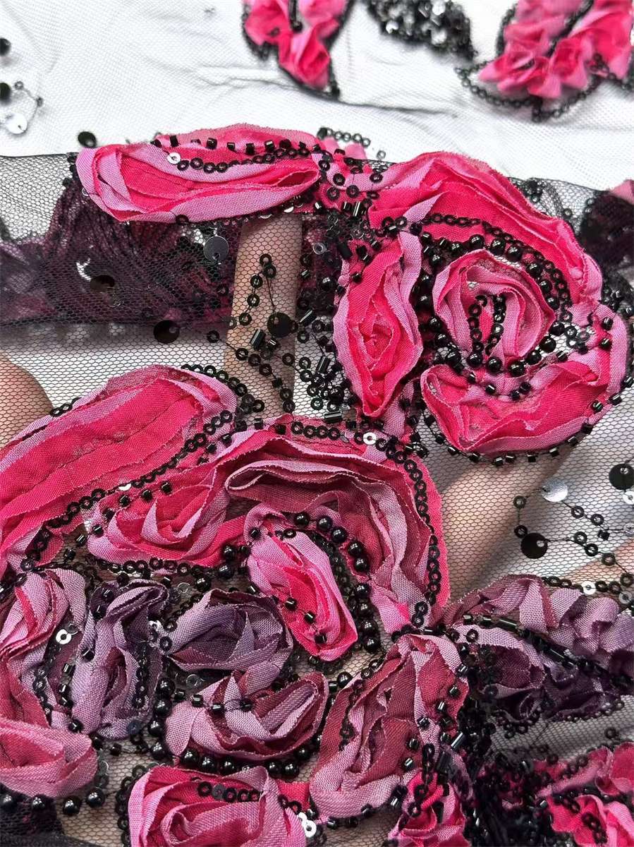 Beaded Tulle Fabric - 5 Yards | COD HN676