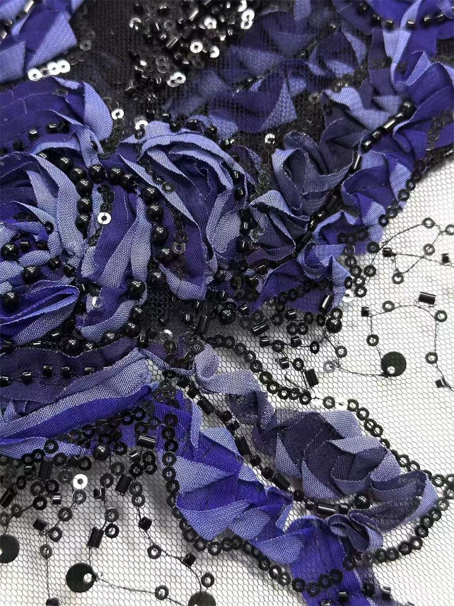 Beaded Tulle Fabric - 5 Yards | COD HN676