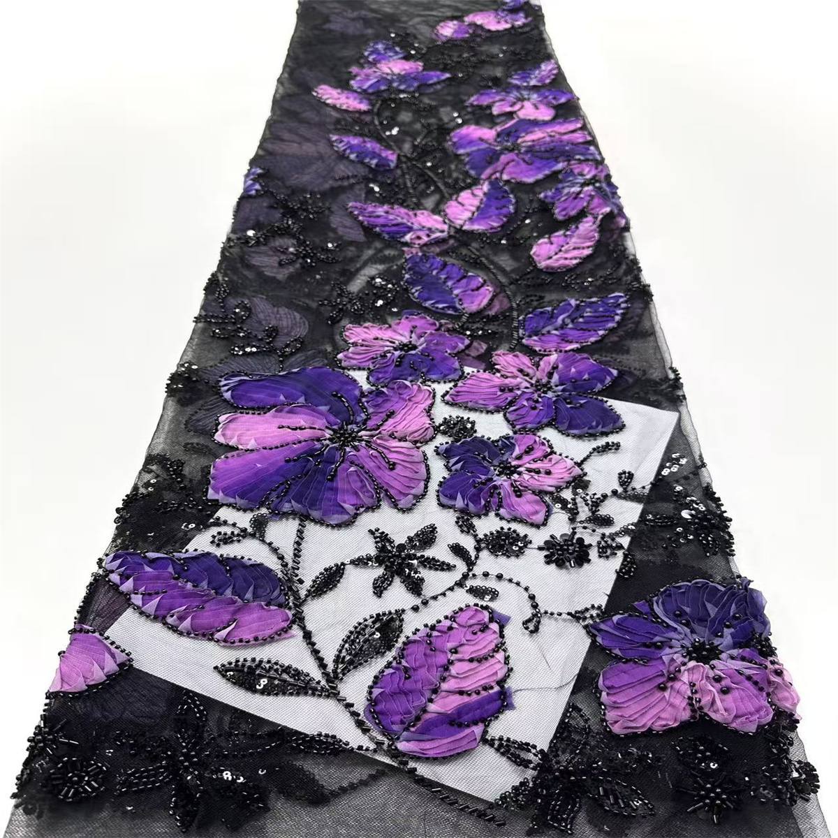 Beaded Tulle Fabric - 5 Yards | COD HN677