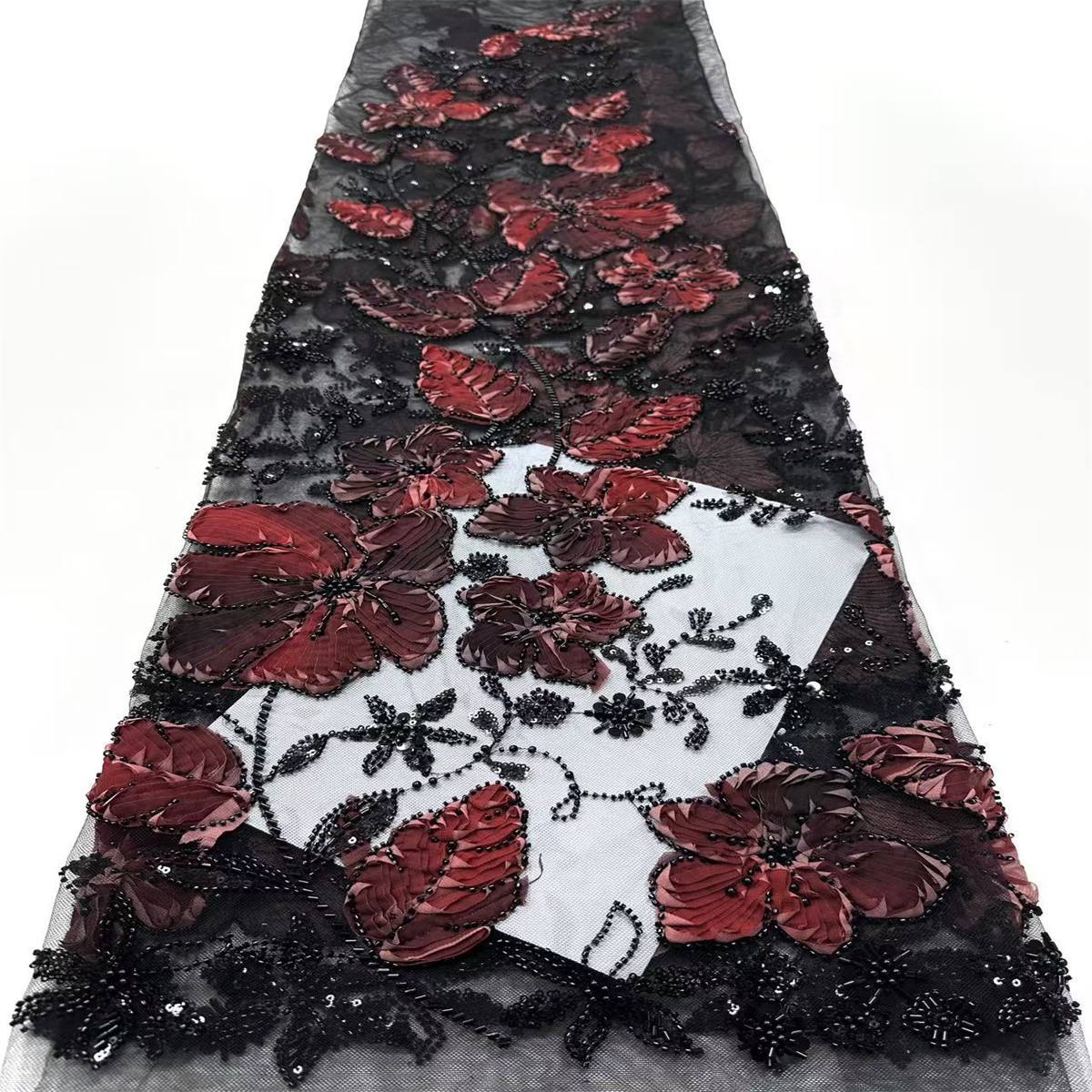 Beaded Tulle Fabric - 5 Yards | COD HN677