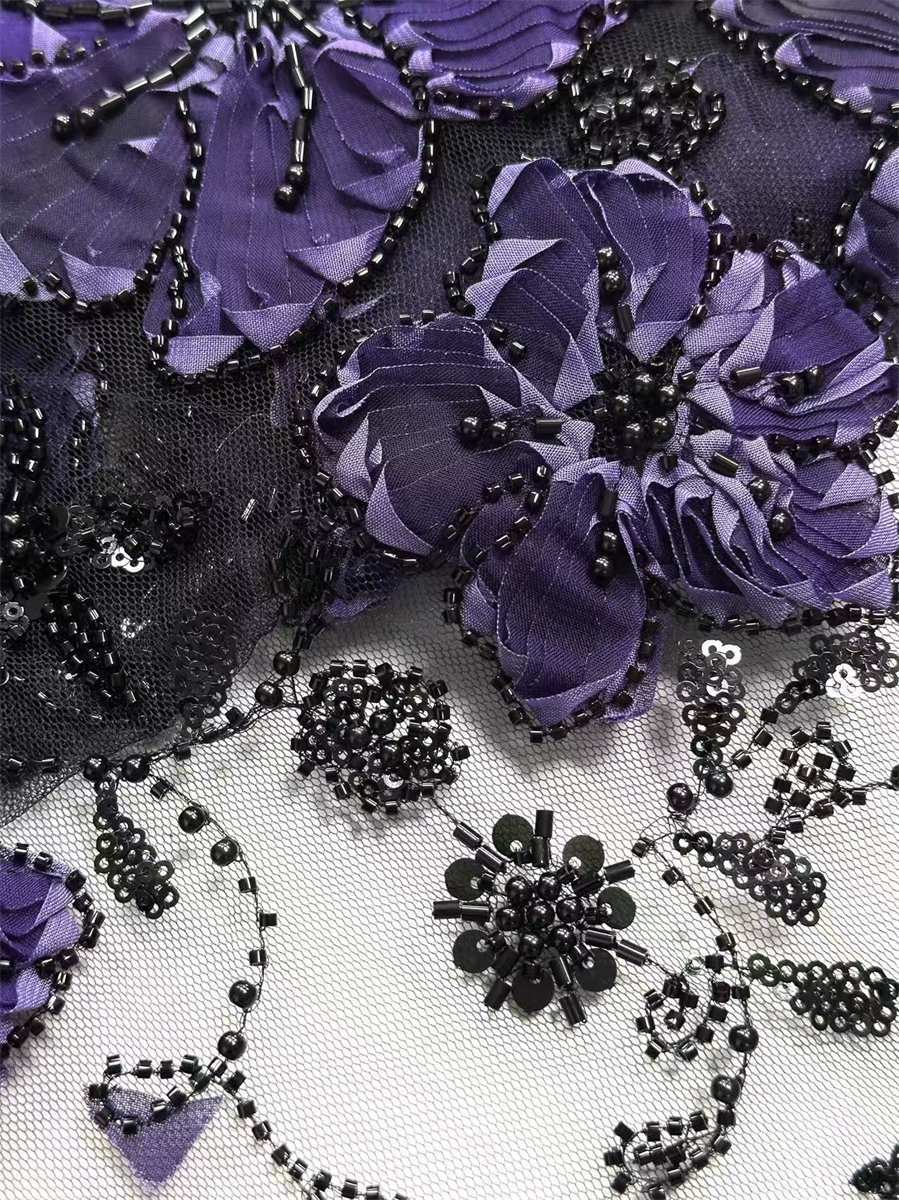 Beaded Tulle Fabric - 5 Yards | COD HN677