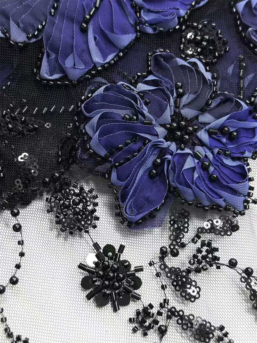 Beaded Tulle Fabric - 5 Yards | COD HN677