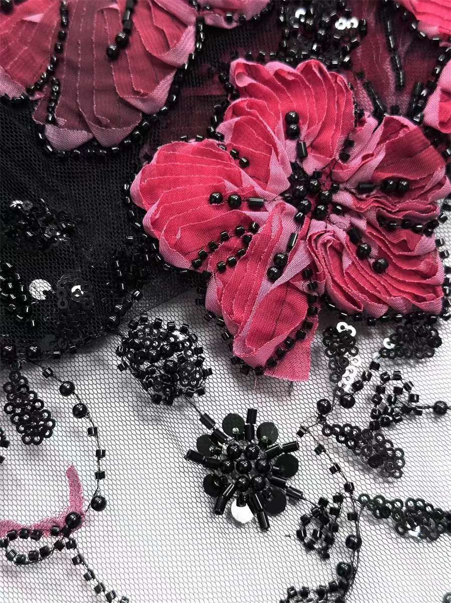 Beaded Tulle Fabric - 5 Yards | COD HN677