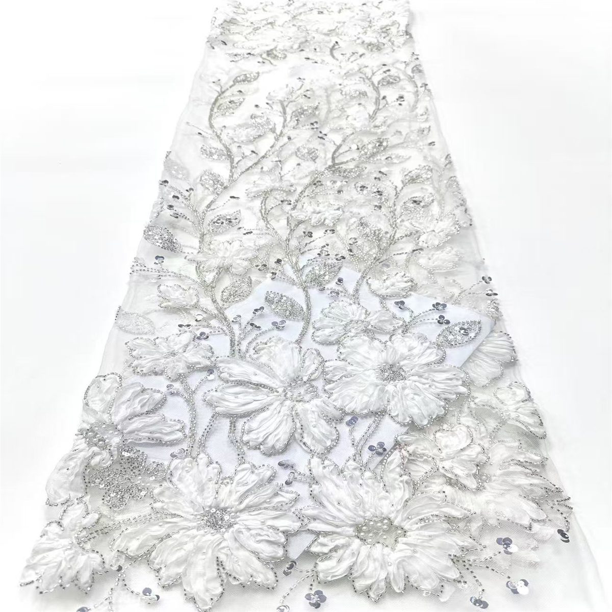 Beaded Tulle Fabric - 5 Yards | COD HN679