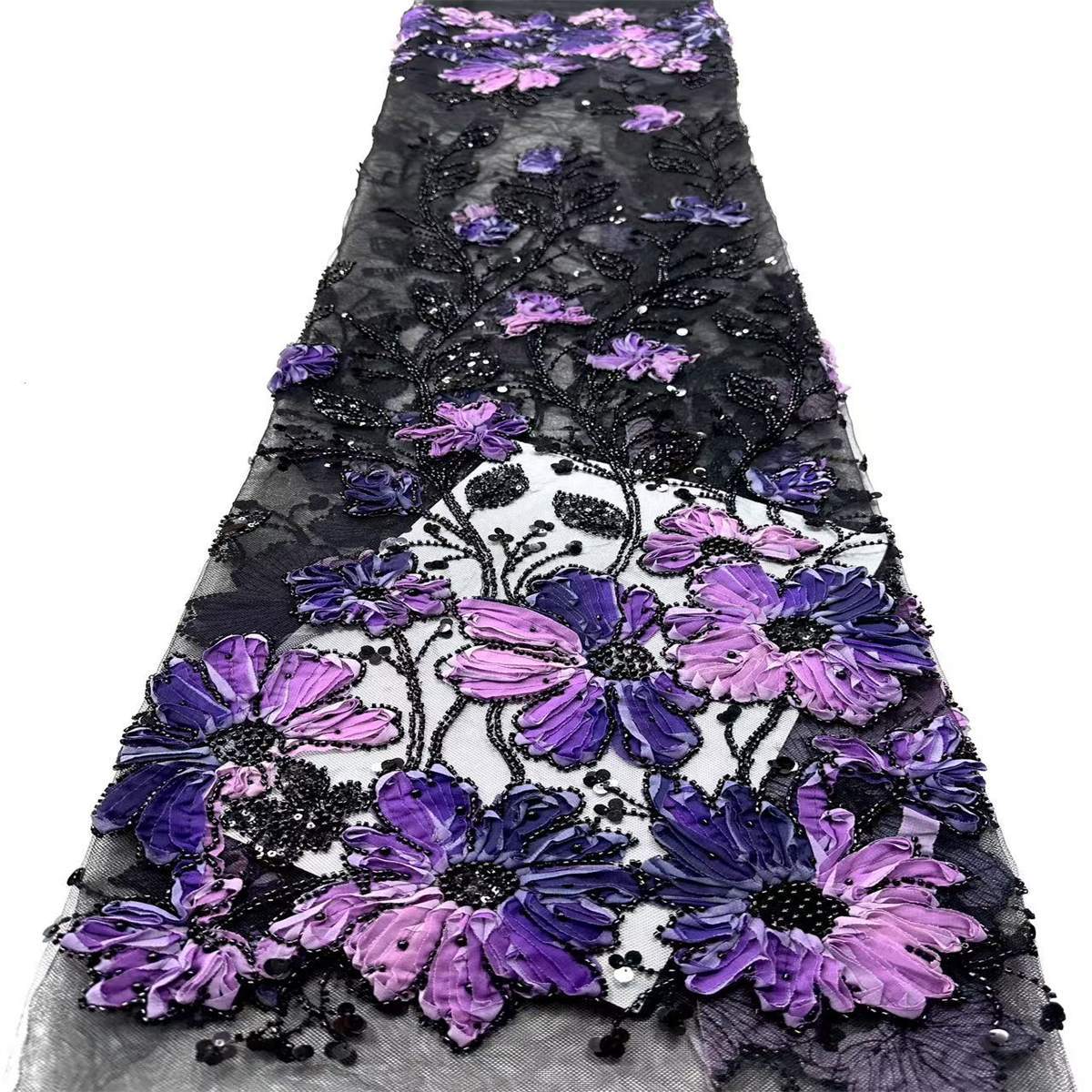 Beaded Tulle Fabric - 5 Yards | COD HN679