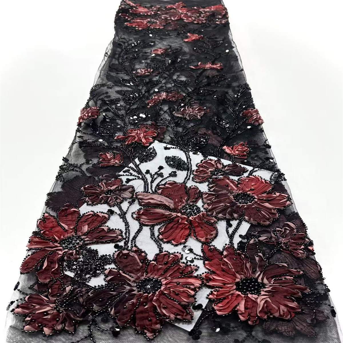Beaded Tulle Fabric - 5 Yards | COD HN679