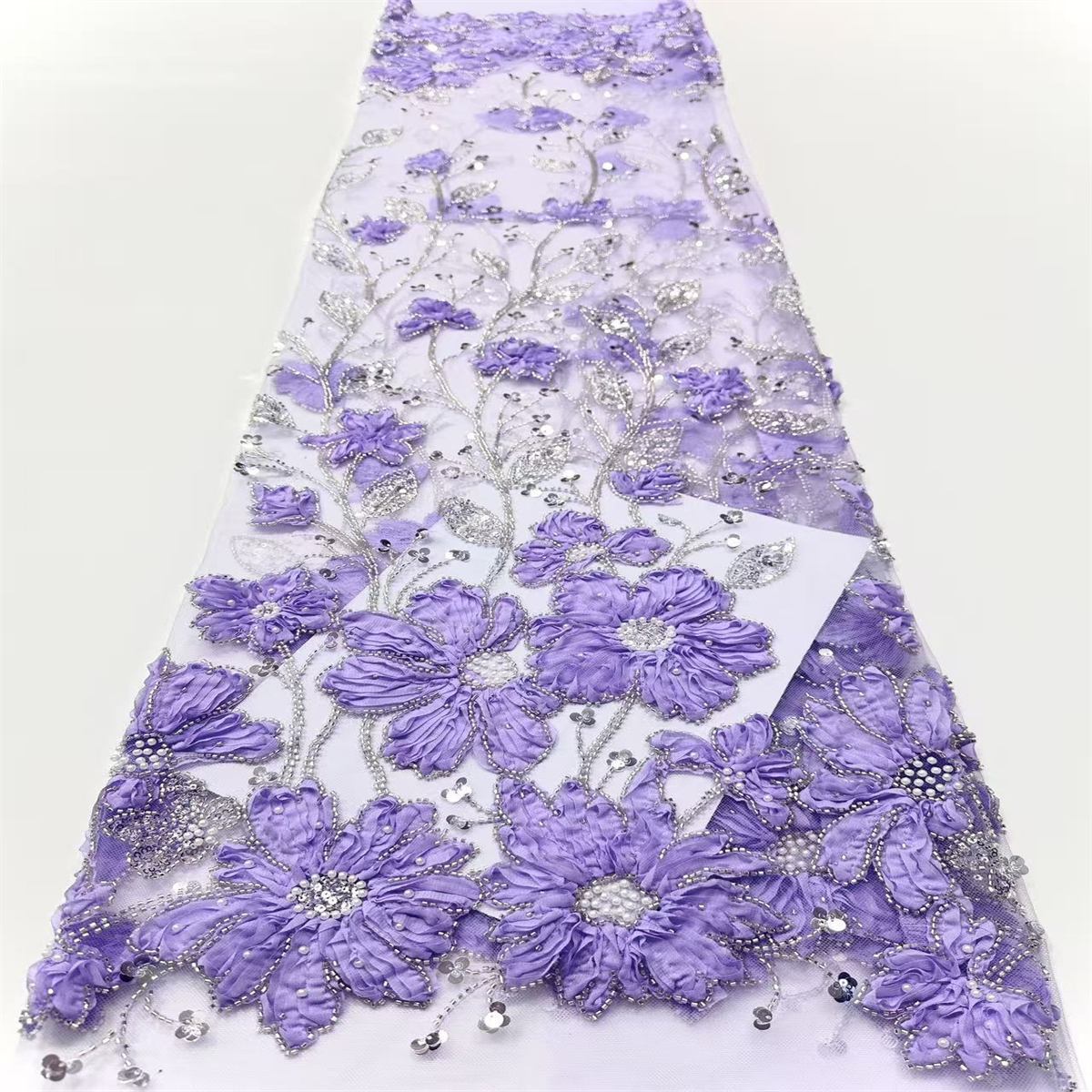 Beaded Tulle Fabric - 5 Yards | COD HN679