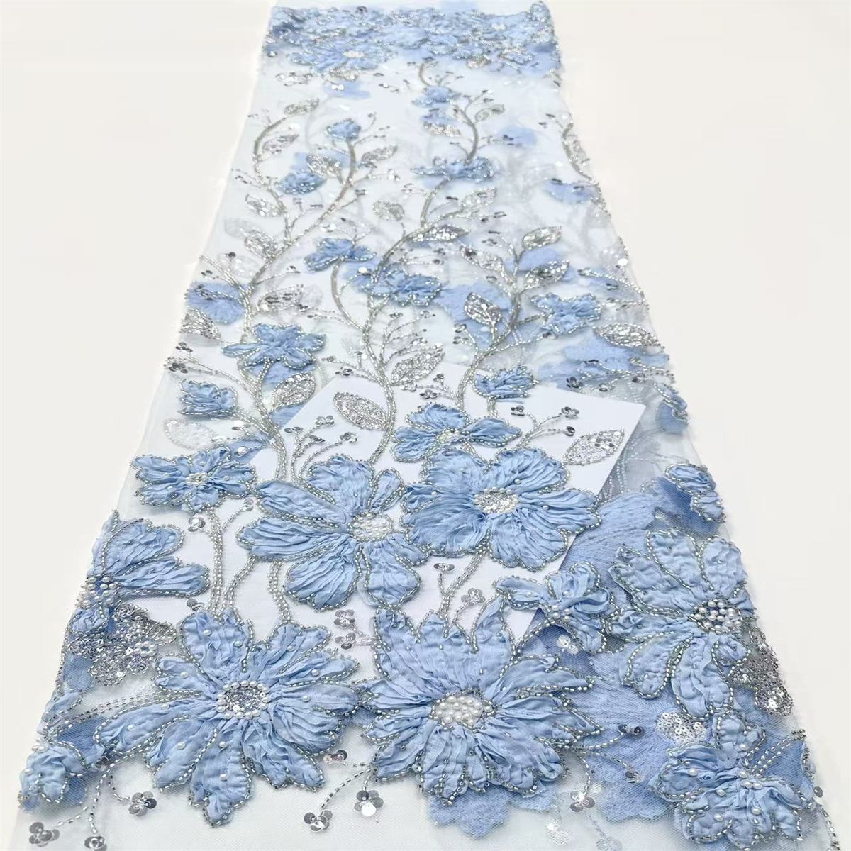 Beaded Tulle Fabric - 5 Yards | COD HN679
