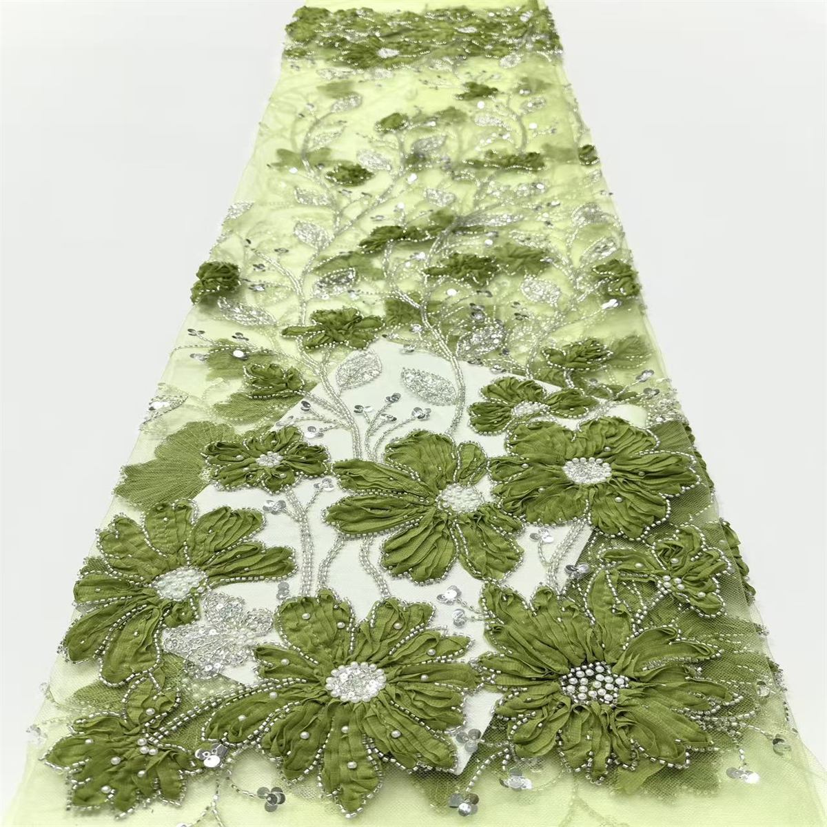 Beaded Tulle Fabric - 5 Yards | COD HN679
