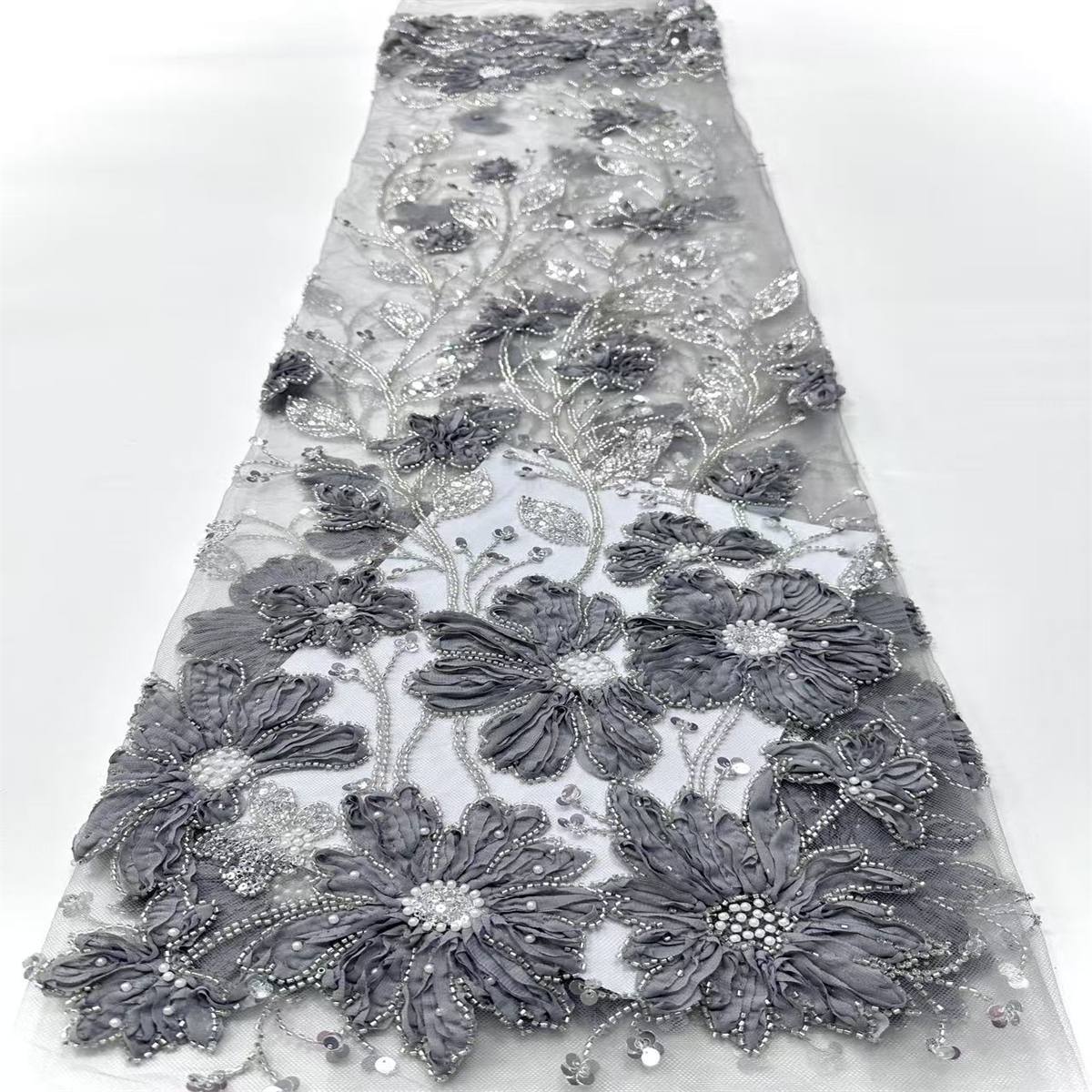 Beaded Tulle Fabric - 5 Yards | COD HN679