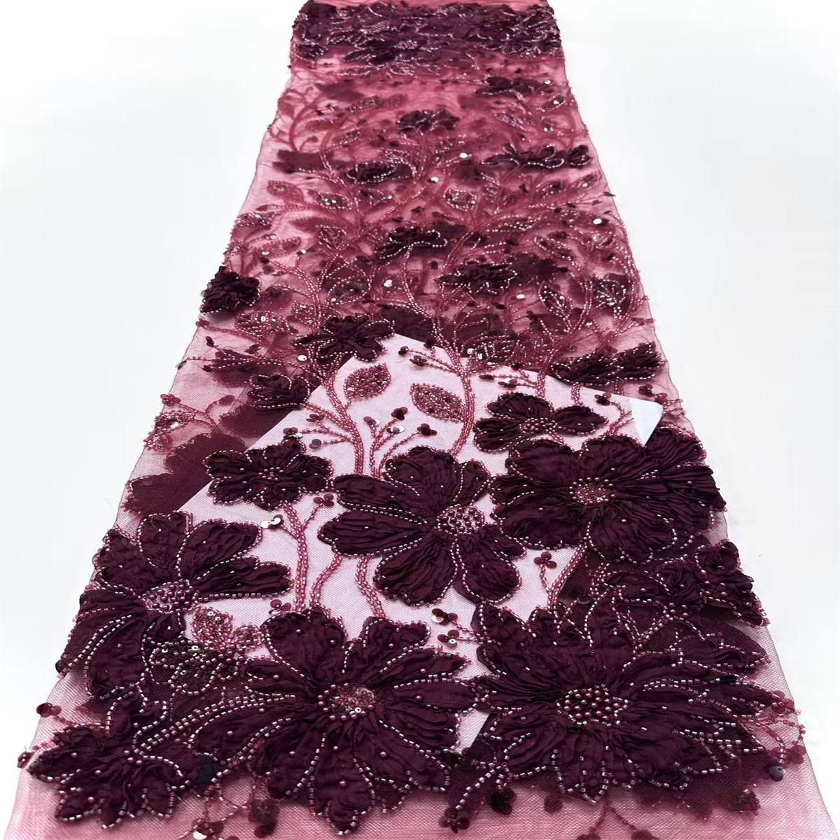 Beaded Tulle Fabric - 5 Yards | COD HN679