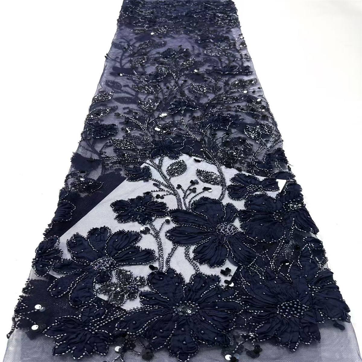 Beaded Tulle Fabric - 5 Yards | COD HN679