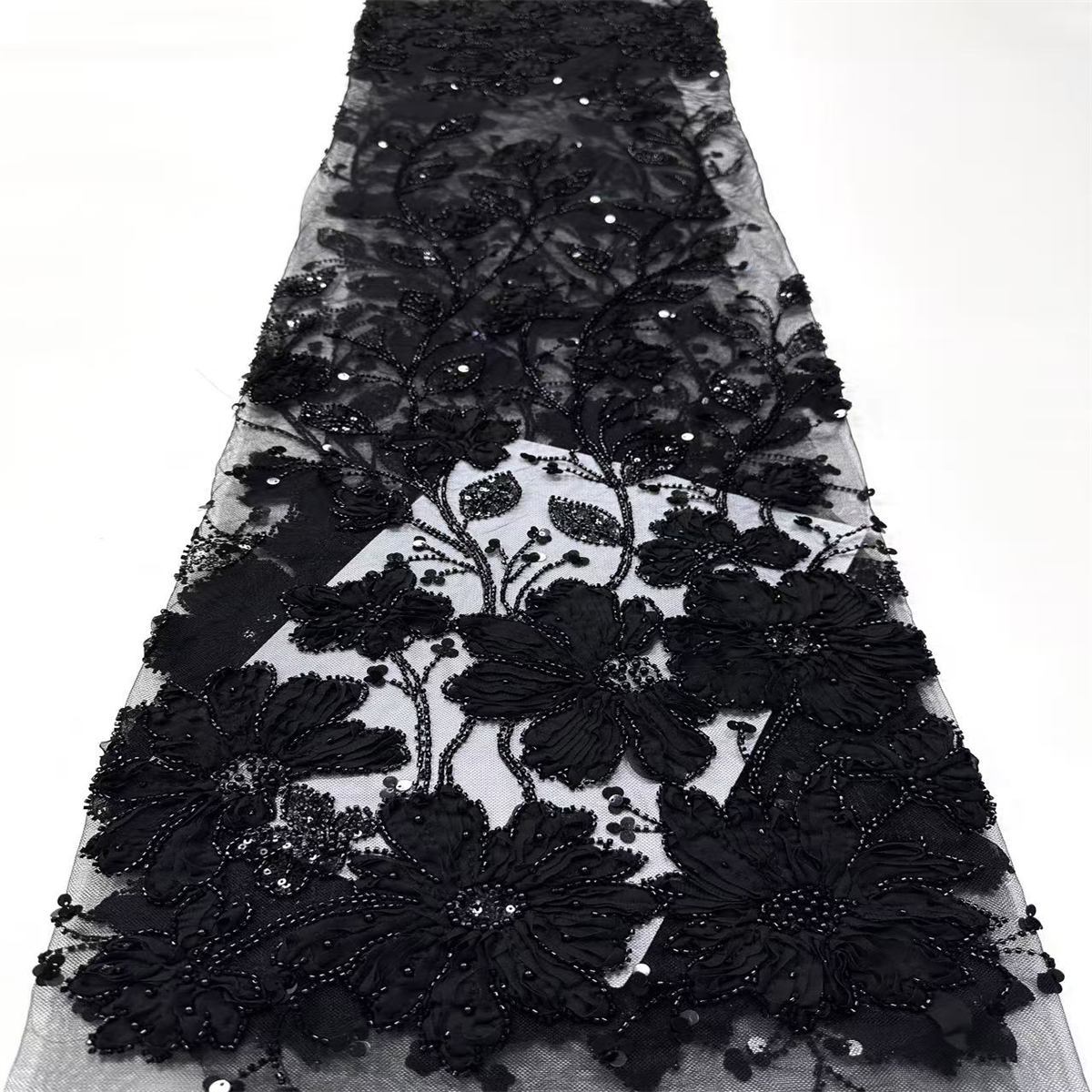 Beaded Tulle Fabric - 5 Yards | COD HN679