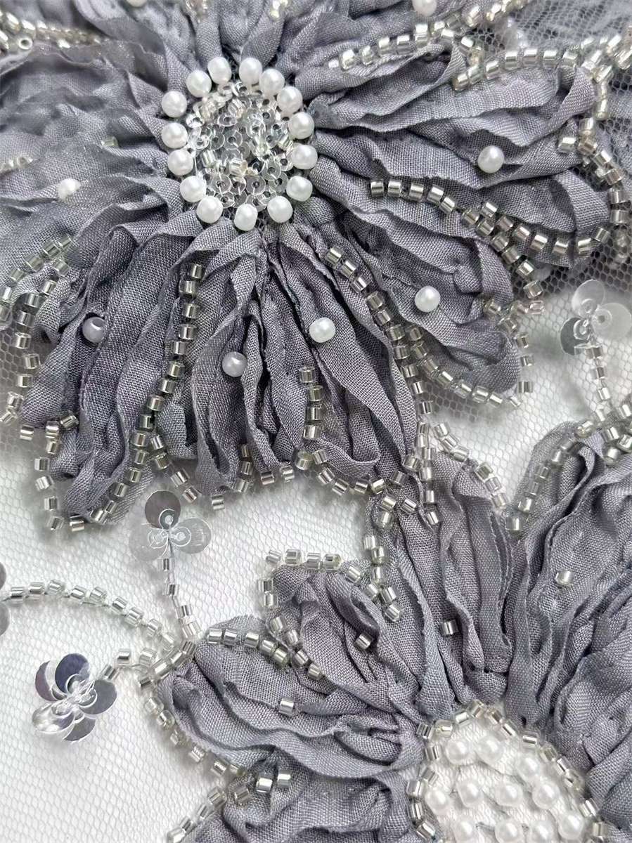 Beaded Tulle Fabric - 5 Yards | COD HN679
