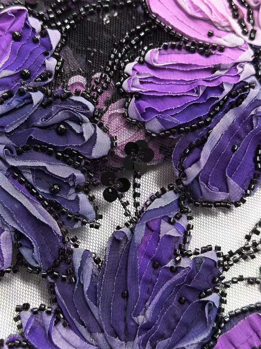 Beaded Tulle Fabric - 5 Yards | COD HN679