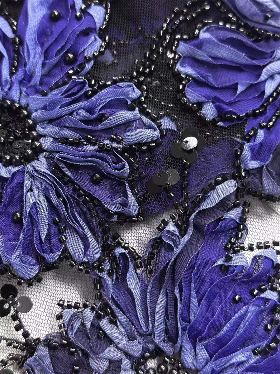 Beaded Tulle Fabric - 5 Yards | COD HN679
