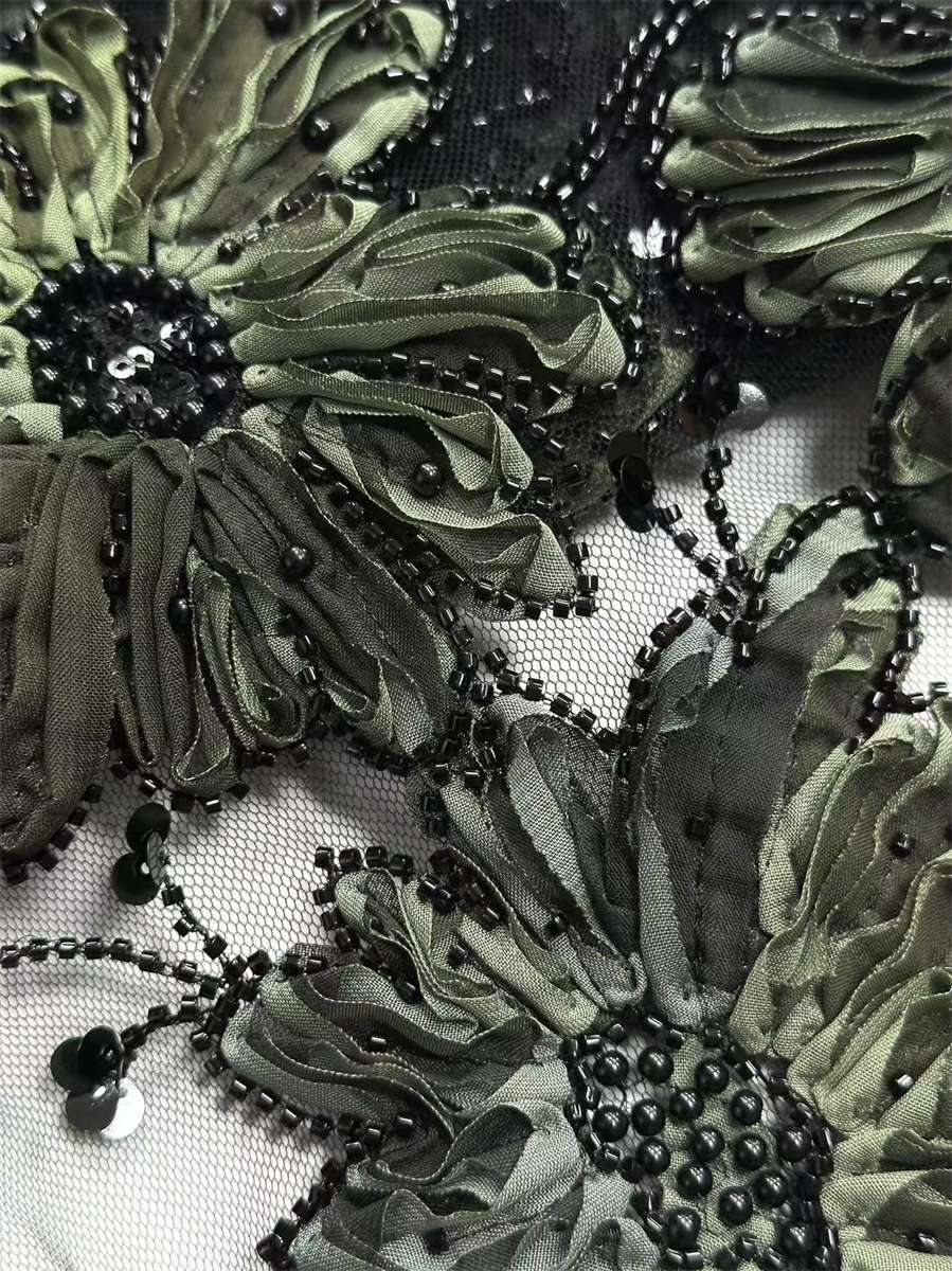 Beaded Tulle Fabric - 5 Yards | COD HN679