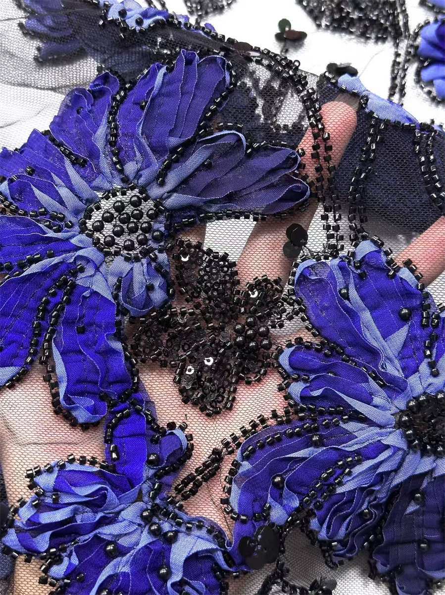 Beaded Tulle Fabric - 5 Yards | COD HN679