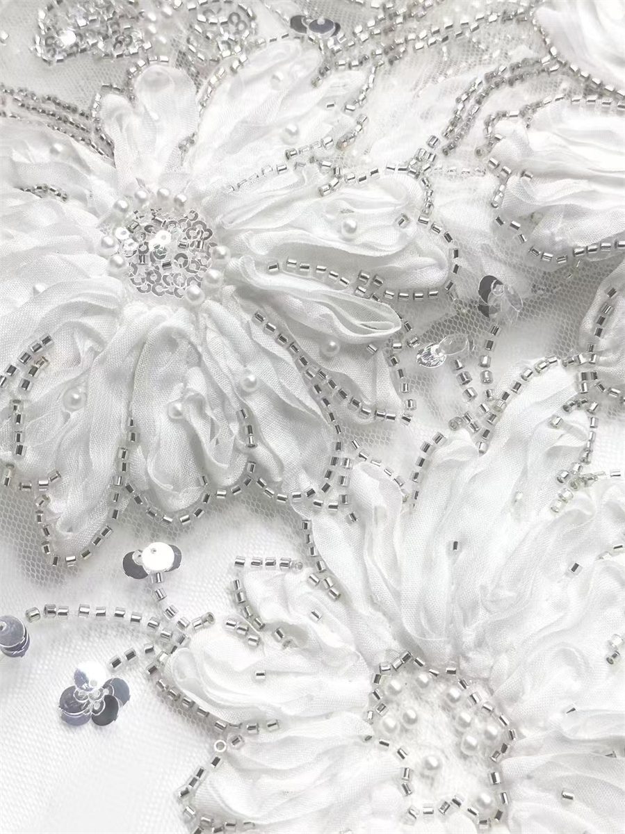 Beaded Tulle Fabric - 5 Yards | COD HN679