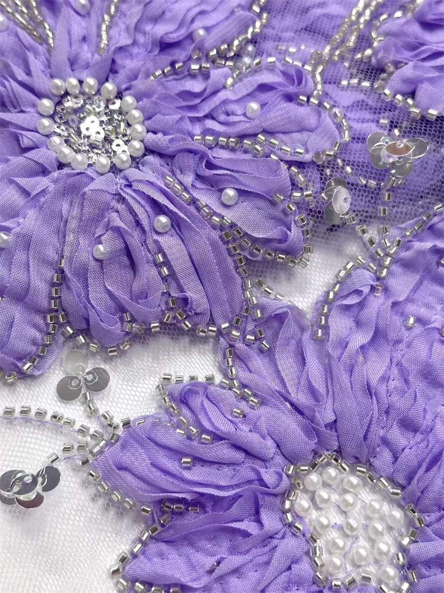 Beaded Tulle Fabric - 5 Yards | COD HN679