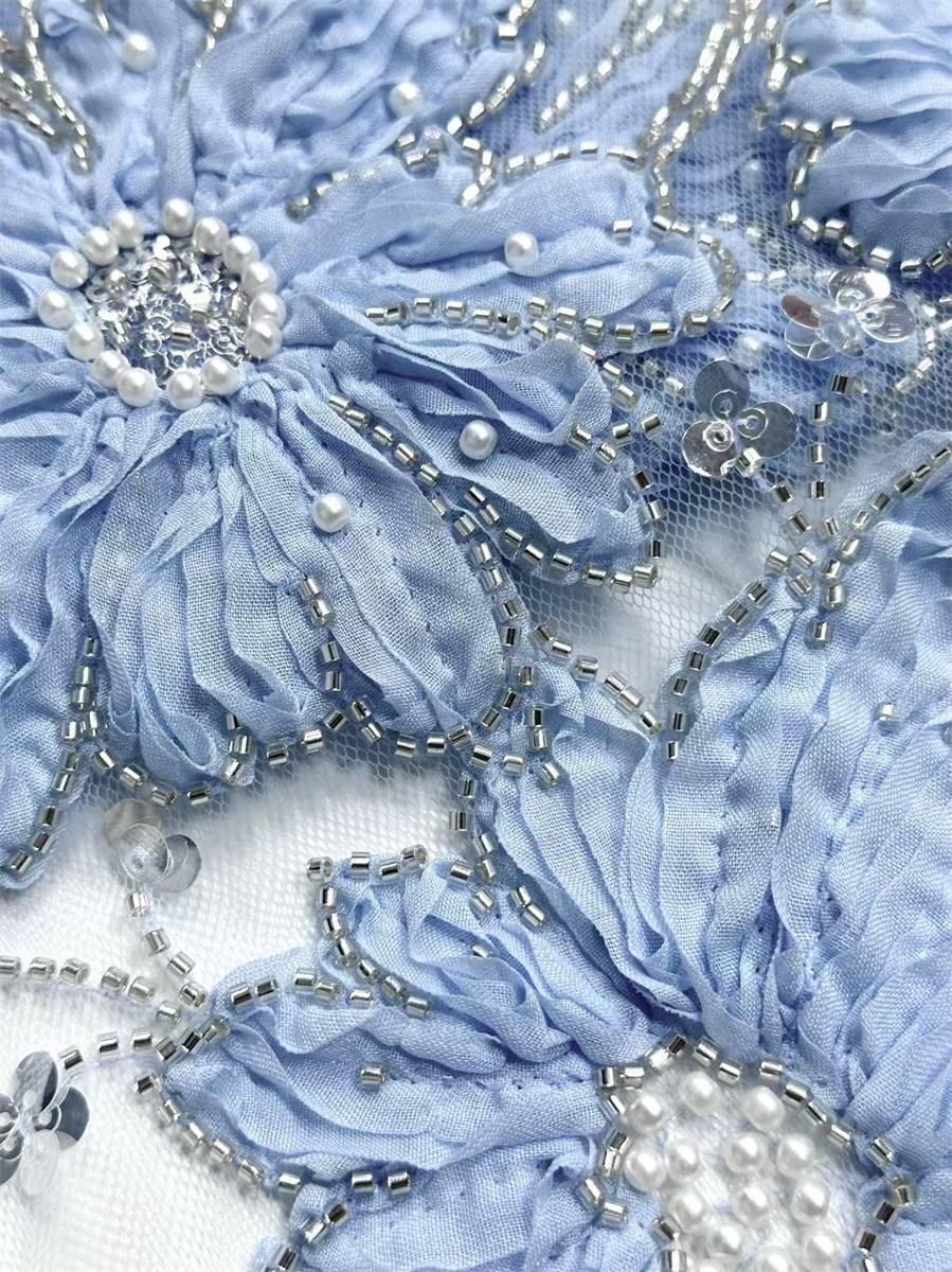 Beaded Tulle Fabric - 5 Yards | COD HN679