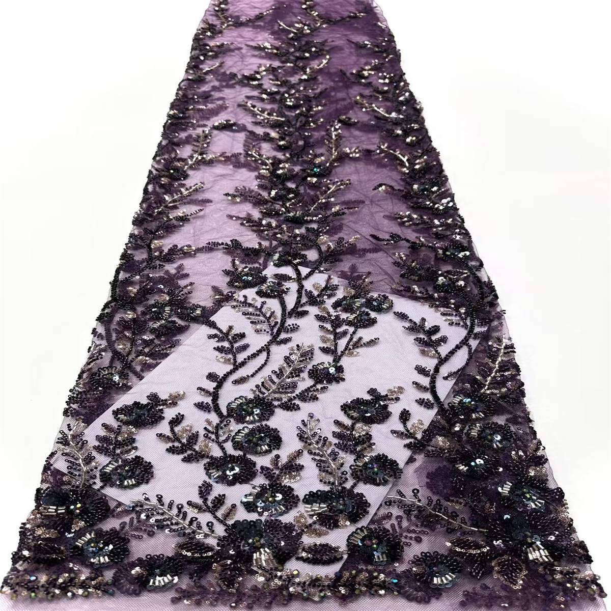 Beaded Tulle Fabric - 5 Yards | COD HN687