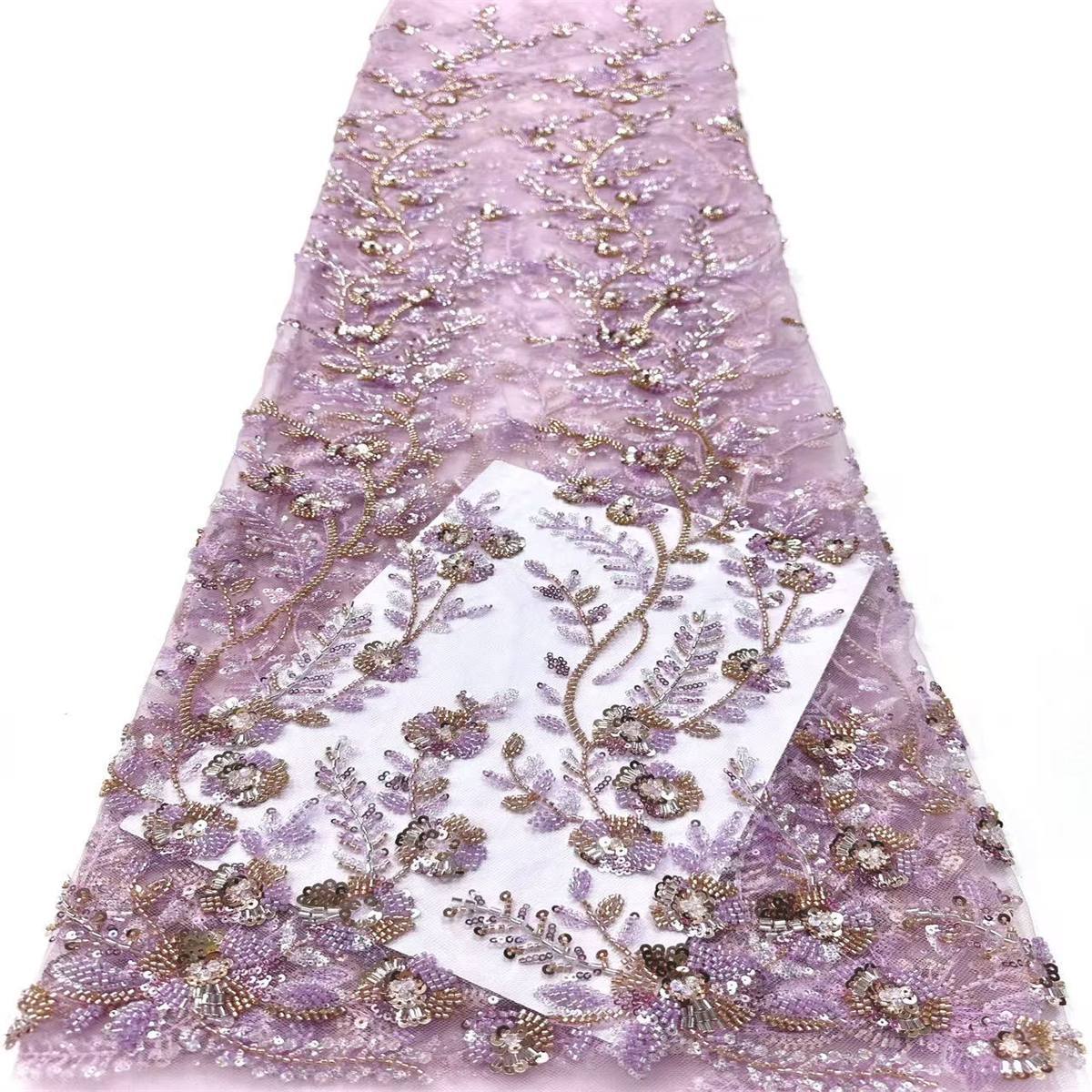 Beaded Tulle Fabric - 5 Yards | COD HN687