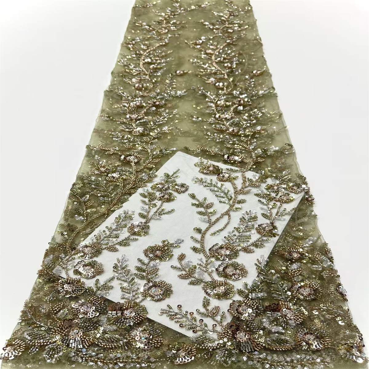 Beaded Tulle Fabric - 5 Yards | COD HN687