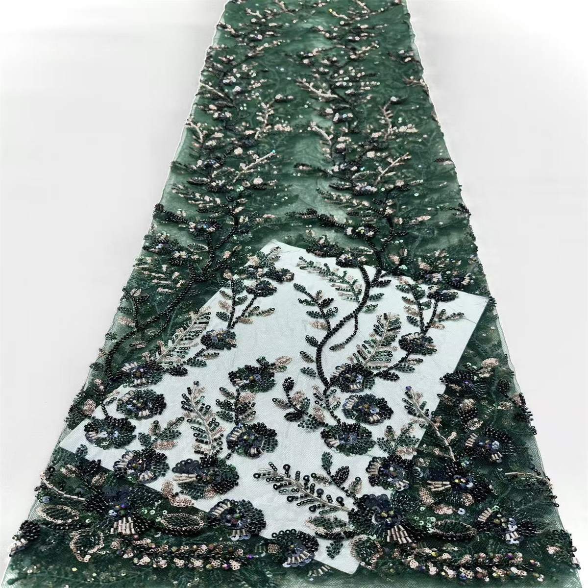 Beaded Tulle Fabric - 5 Yards | COD HN687