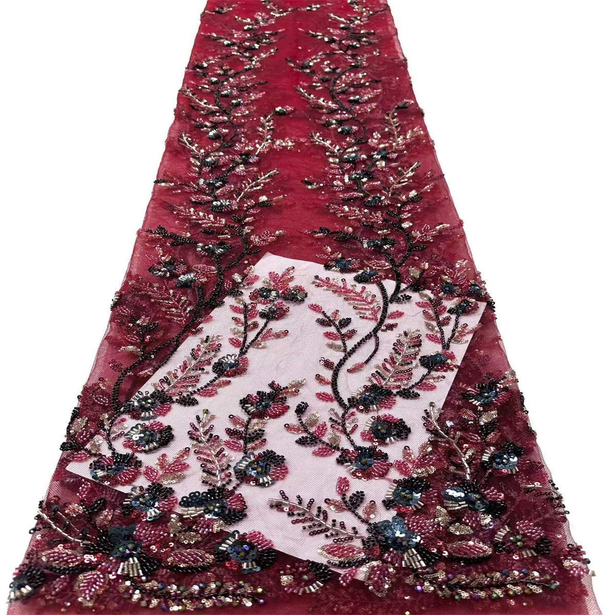 Beaded Tulle Fabric - 5 Yards | COD HN687