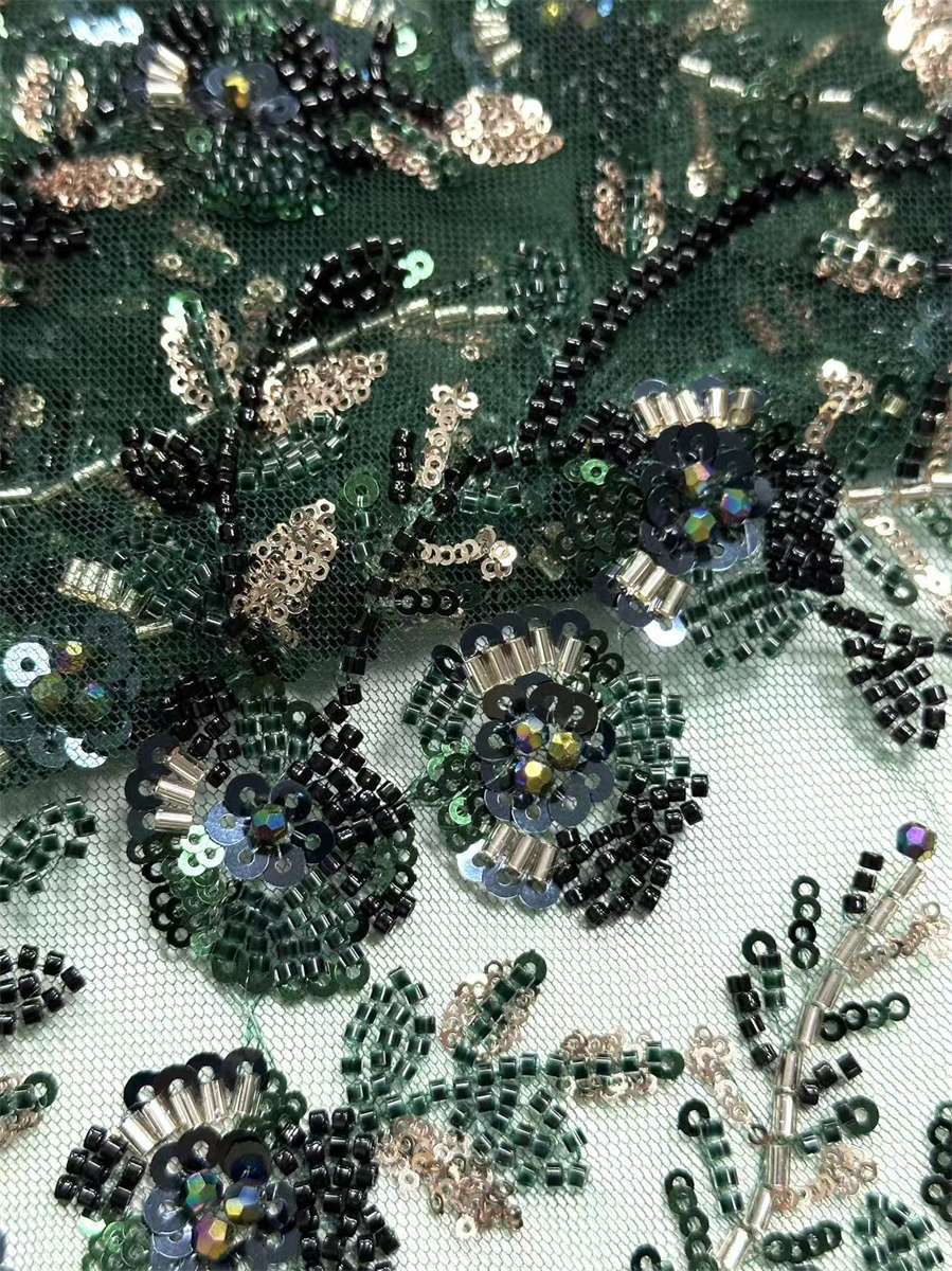 Beaded Tulle Fabric - 5 Yards | COD HN687