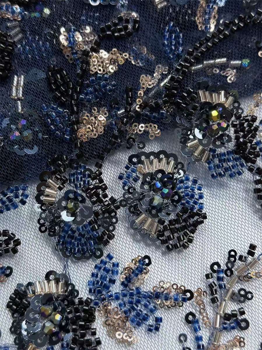 Beaded Tulle Fabric - 5 Yards | COD HN687