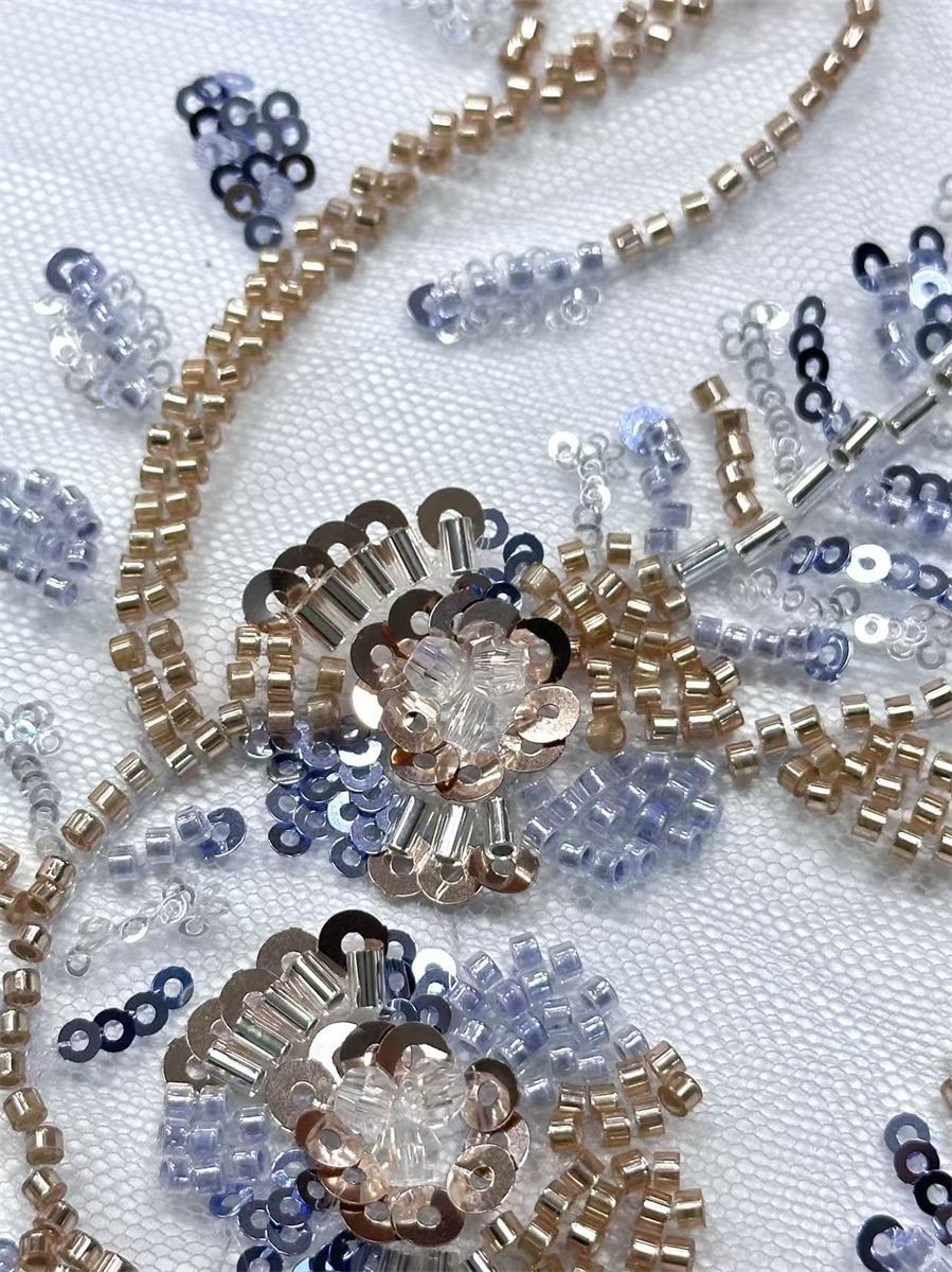 Beaded Tulle Fabric - 5 Yards | COD HN687
