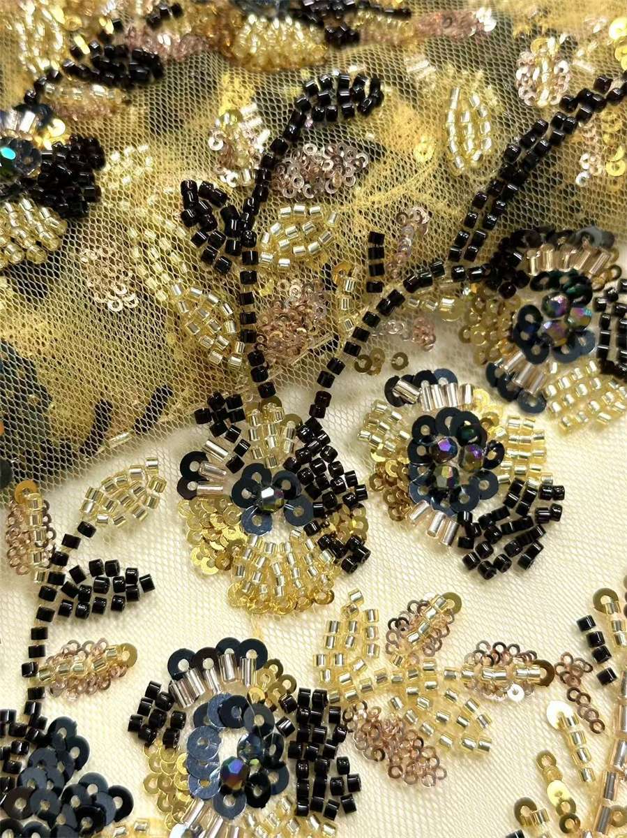 Beaded Tulle Fabric - 5 Yards | COD HN687