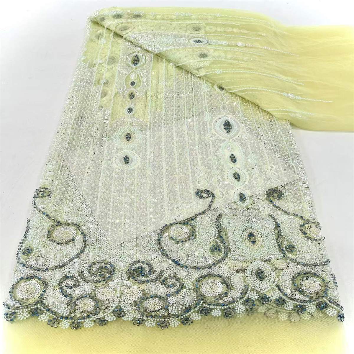 Beaded Tulle Fabric - 5 Yards | COD HN691