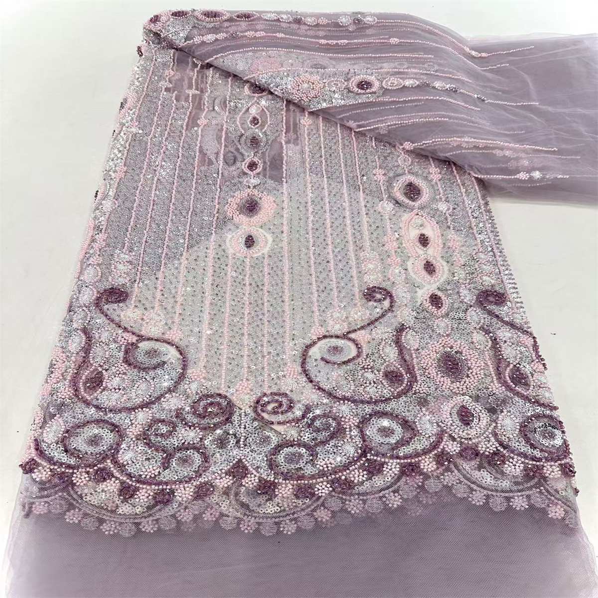 Beaded Tulle Fabric - 5 Yards | COD HN691