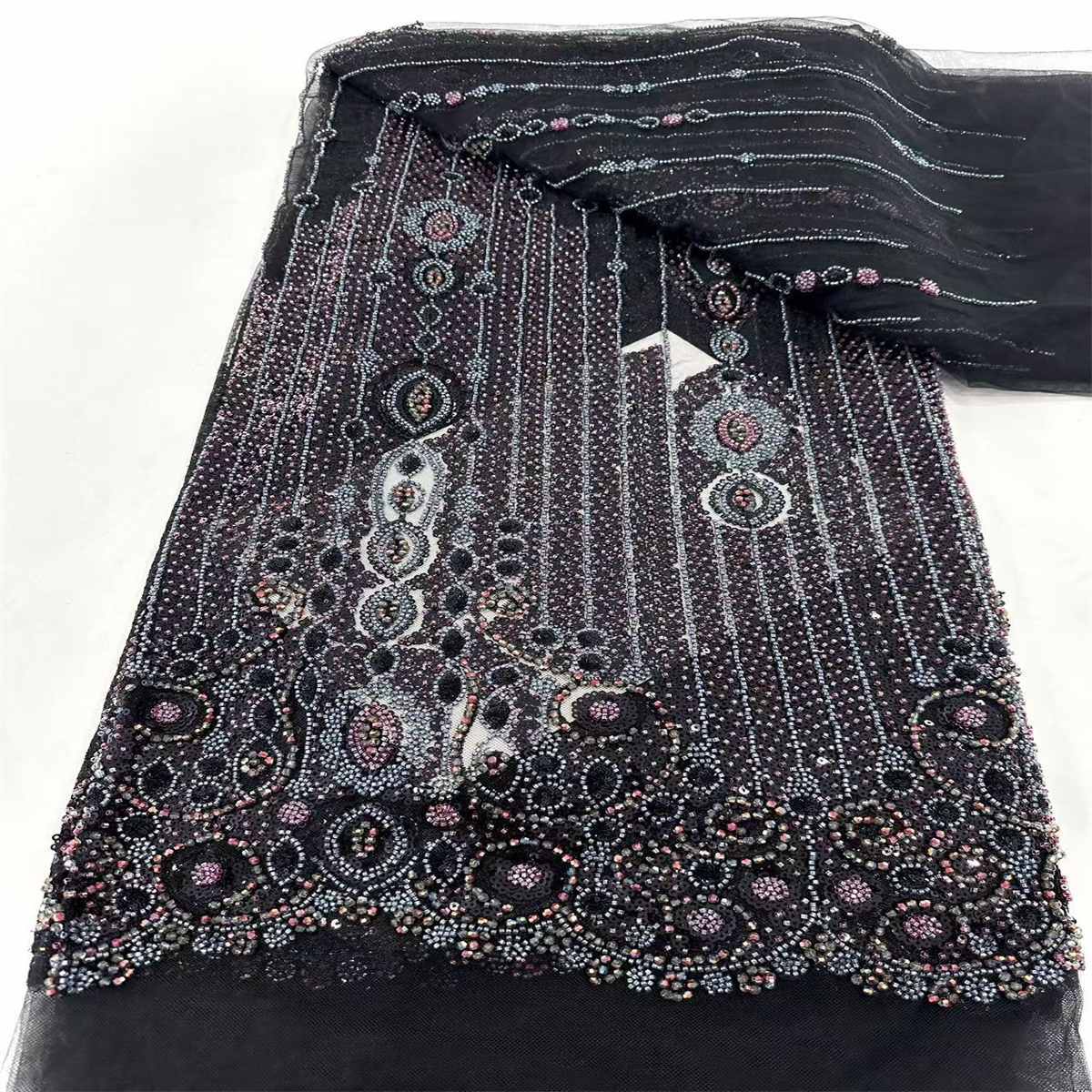 Beaded Tulle Fabric - 5 Yards | COD HN691