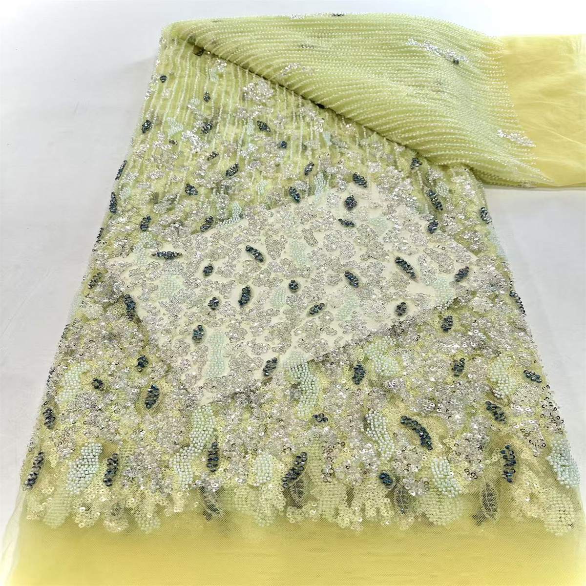 Beaded Tulle Fabric - 5 Yards | COD HN692