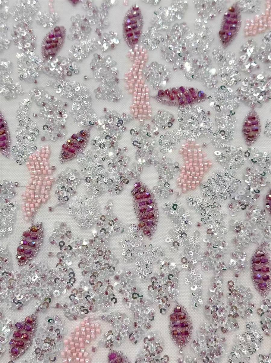 Beaded Tulle Fabric - 5 Yards | COD HN692