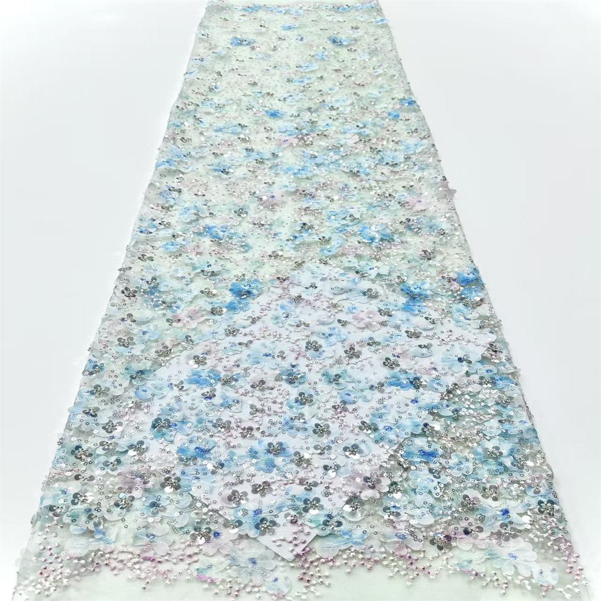 Beaded Tulle Fabric - 5 Yards | COD HN693
