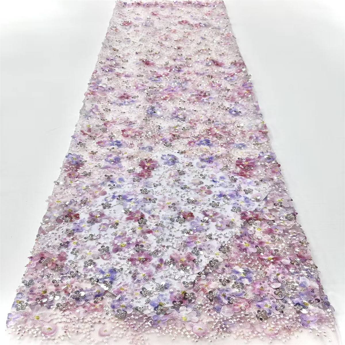 Beaded Tulle Fabric - 5 Yards | COD HN693
