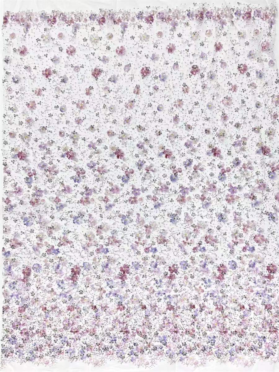 Beaded Tulle Fabric - 5 Yards | COD HN693