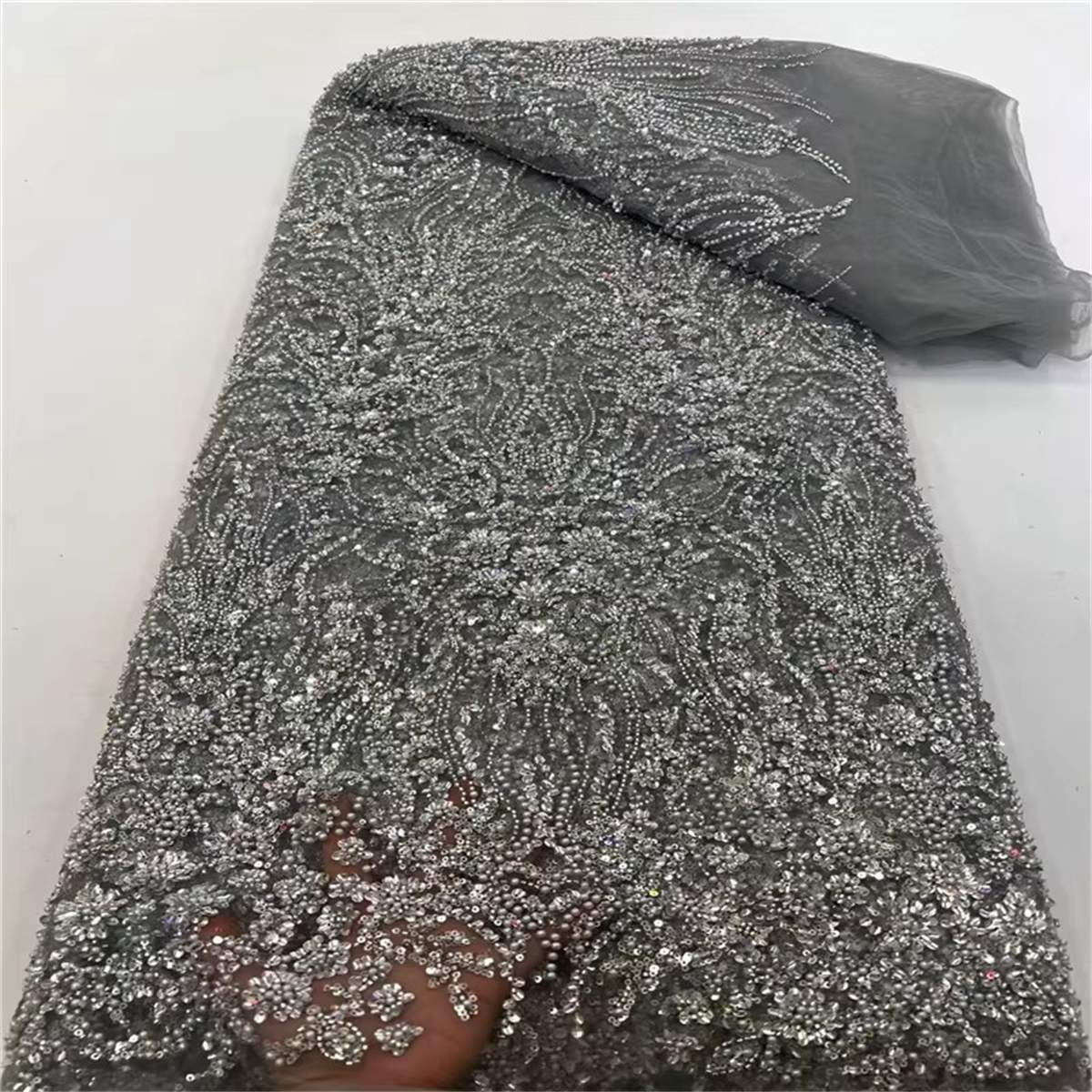 Beaded Tulle Fabric - 5 Yards | COD lil068
