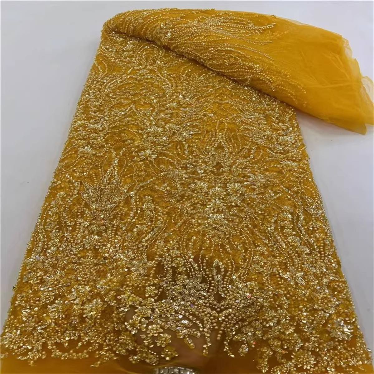 Beaded Tulle Fabric - 5 Yards | COD lil068