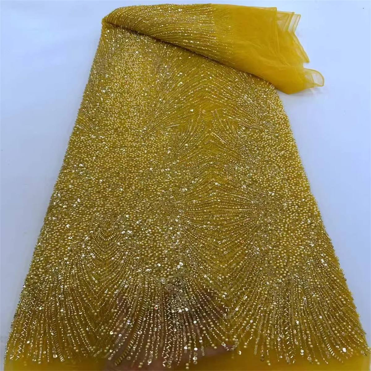 Beaded Tulle Fabric - 5 Yards | COD lil069