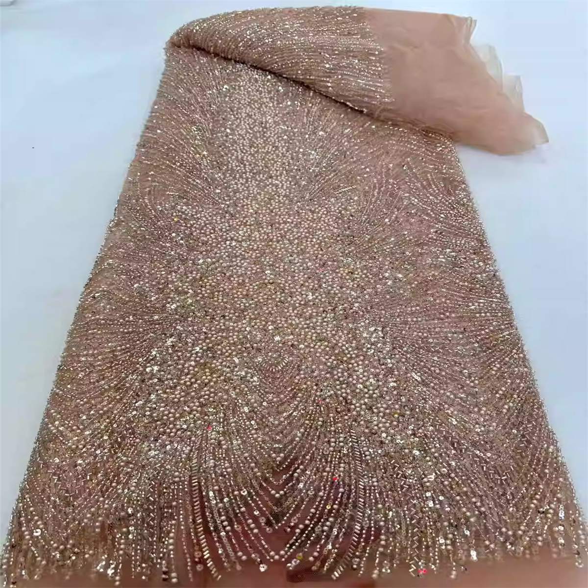 Beaded Tulle Fabric - 5 Yards | COD lil069