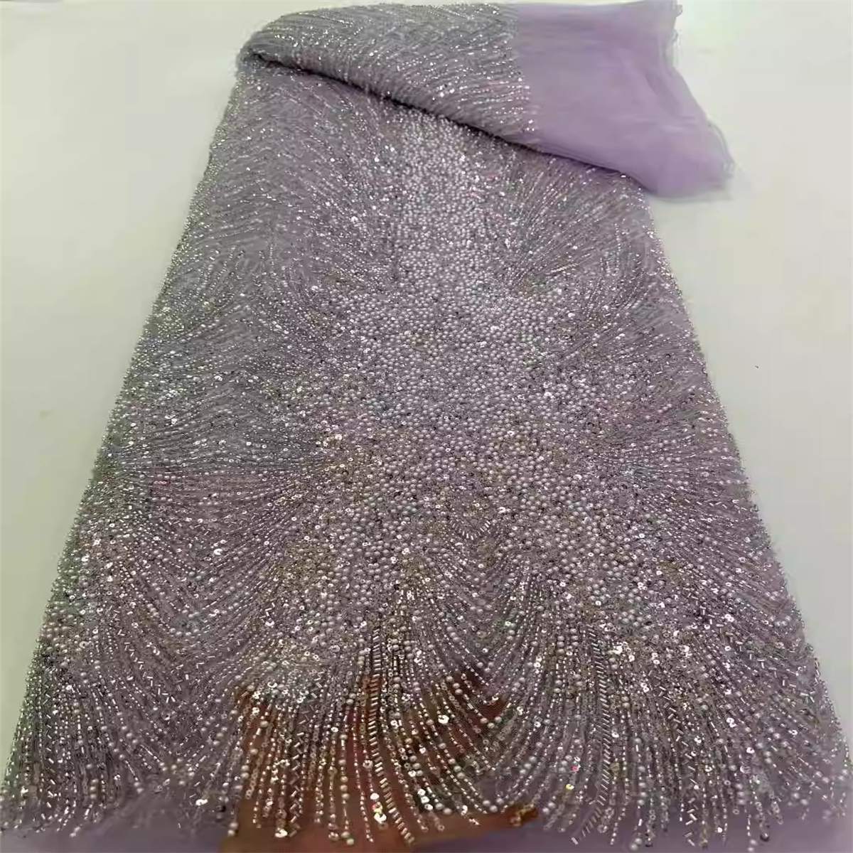 Beaded Tulle Fabric - 5 Yards | COD lil069