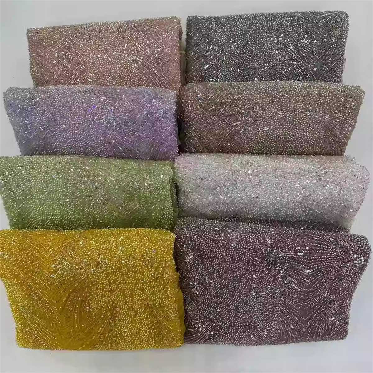 Beaded Tulle Fabric - 5 Yards | COD lil069