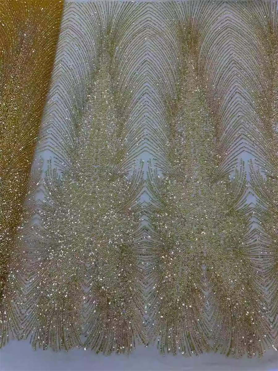 Beaded Tulle Fabric - 5 Yards | COD lil069